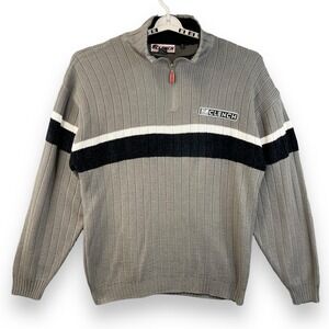 Clench Acrylic Mens Sweater‎ Size XXL Long Sleeves Quarter Zip